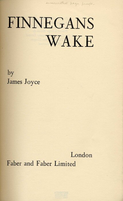 Finnegans Wake, James Joyce